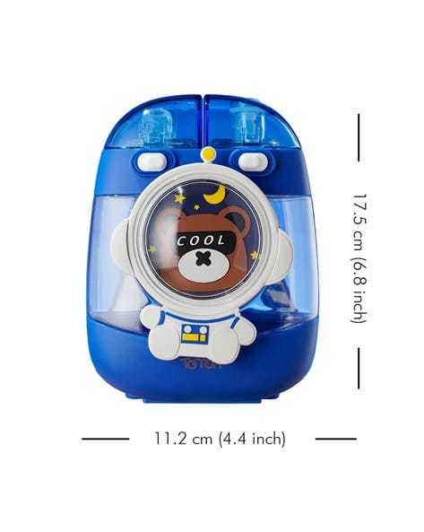 Kids Water Bottle with Straw 1000ml, Leakproof Tritan Sipper, Backpack Style with Adjustable Strap, BPA Free, Easy Clean Portable School Bottle