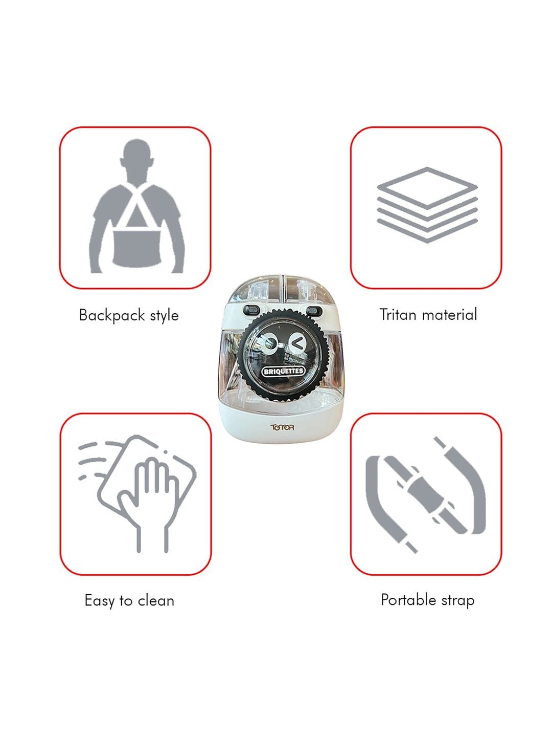 Kids Water Bottle with Straw 1000ml, Leakproof Tritan Sipper, Backpack Style with Adjustable Strap, BPA Free, Easy Clean Portable School Bottle (White)