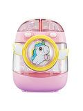 Kids Water Bottle with Straw 1000ml, Leakproof Tritan Sipper, Backpack Style with Adjustable Strap, BPA Free, Easy Clean Portable School Bottle (Pink)