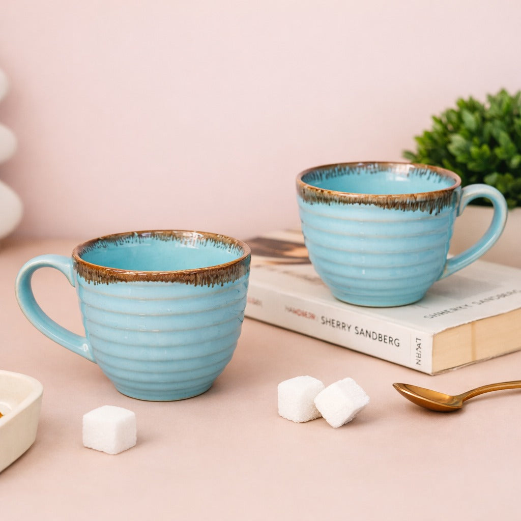 Ceremic Cup set of 2 (Blue)