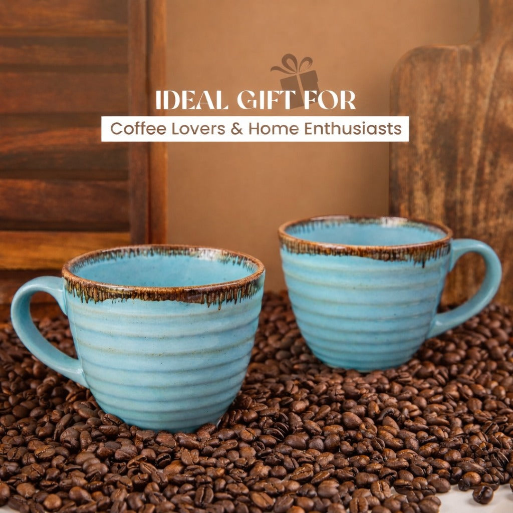 Ceremic Cup set of 2 (Blue)