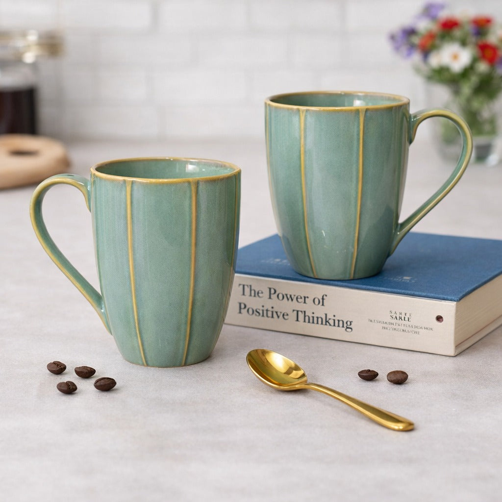 Lovers Cups Green Set of 2