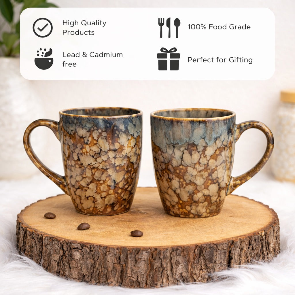 Brown Lovers Cups Set Of 2